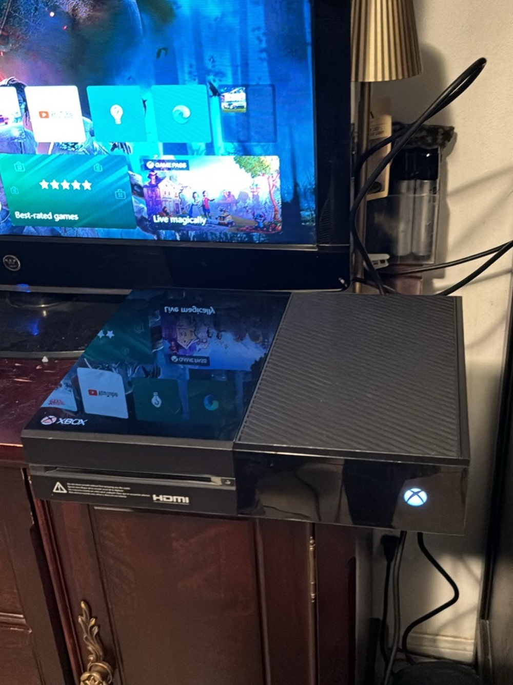 Microsoft Xbox One Console - Black Gloss and Textured Finish